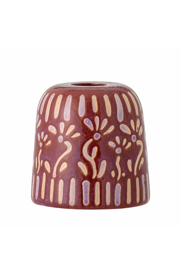 Bloomingville Samsin Candle Holder, Purple, Stoneware
