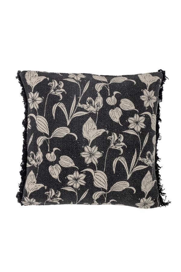 Bloomingville Mali Cushion, Black, Recycled Cotton