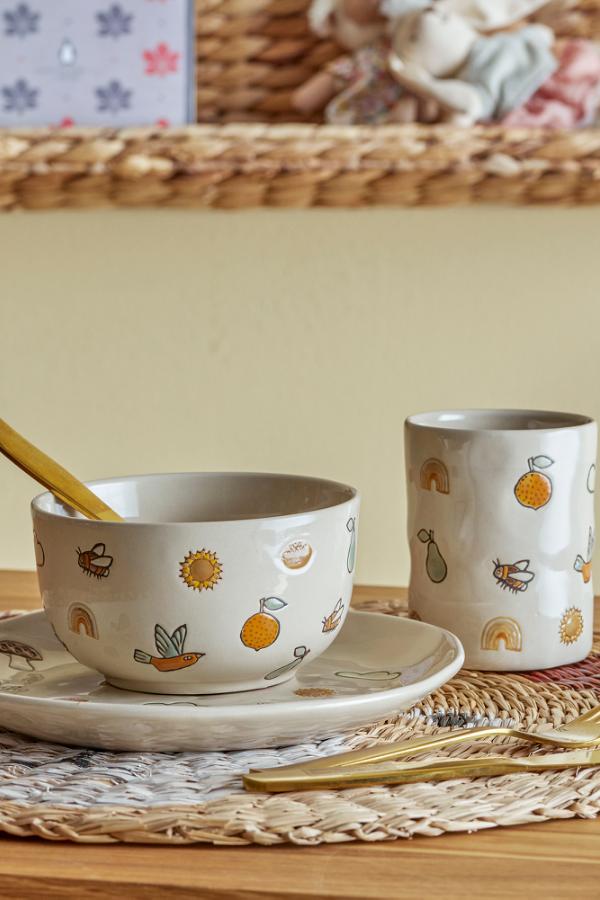 Bloomingville Mini Agnes Tableware Set, Multi, Stoneware