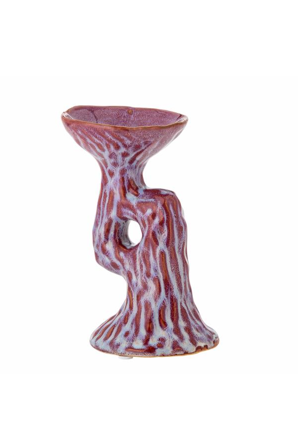 Bloomingville Ivalie Candle Holder, Pink, Stoneware