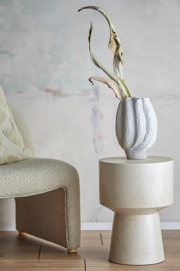 Bloomingville Cove Vase, White, Stoneware