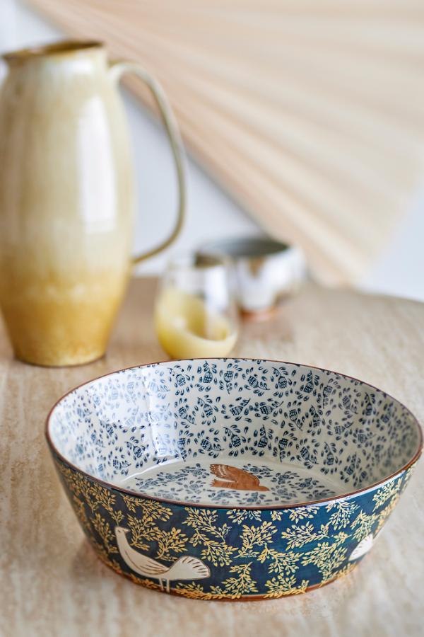 Bloomingville Hezha Bowl, Blue, Stoneware