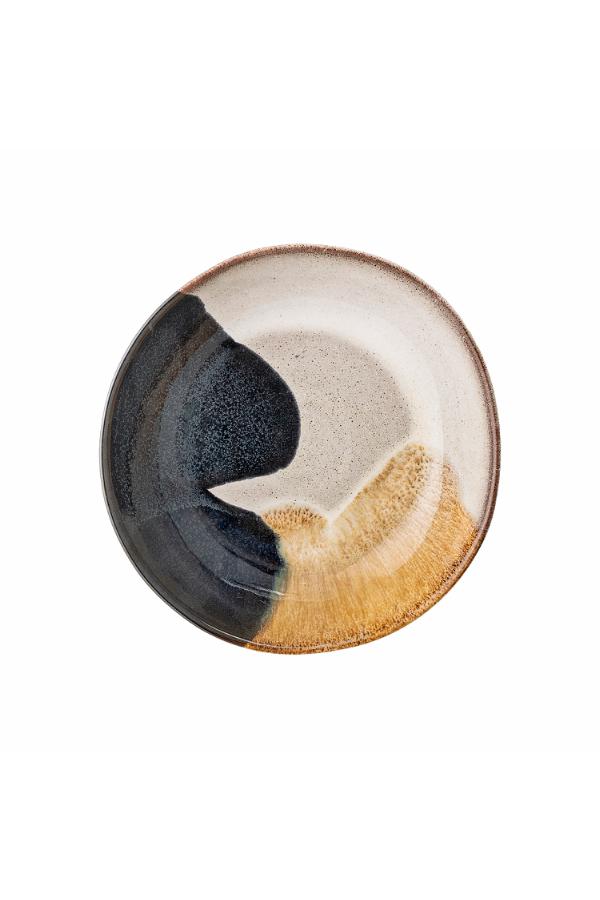 Bloomingville Jules Plate Deep, Blue, Stoneware