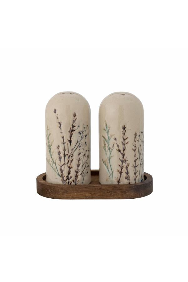 Bloomingville Bea Salt & Pepper Shaker Set, Nature, Stoneware
