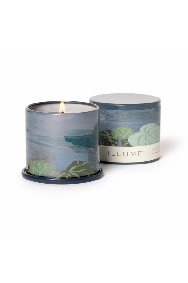 Illume Hidden Lake Demi Vanity Tin Candle, Blue,
