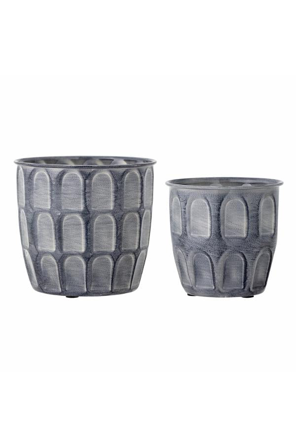 Creative Collection Kally Flowerpot, Grey, Metal