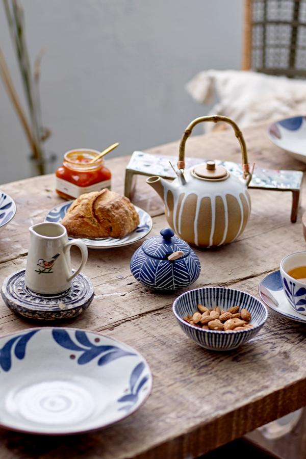 Creative Collection Camellia Plate, Blue, Porcelain