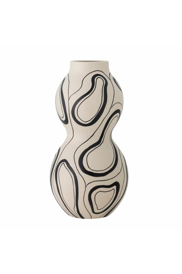 Bloomingville Nicola Vase, Black, Stoneware