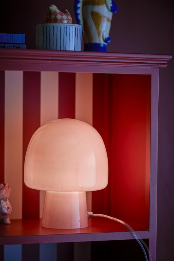 Bloomingville Paddy Table lamp, Rose, Glass