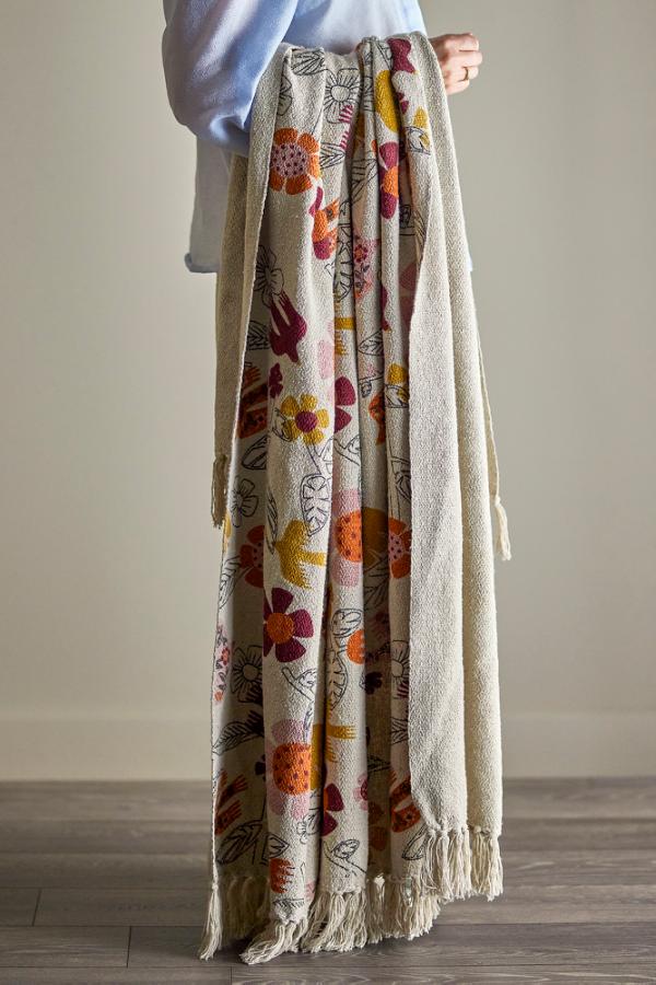 Bloomingville Vivielle Throw, Multi, Recycled Cotton