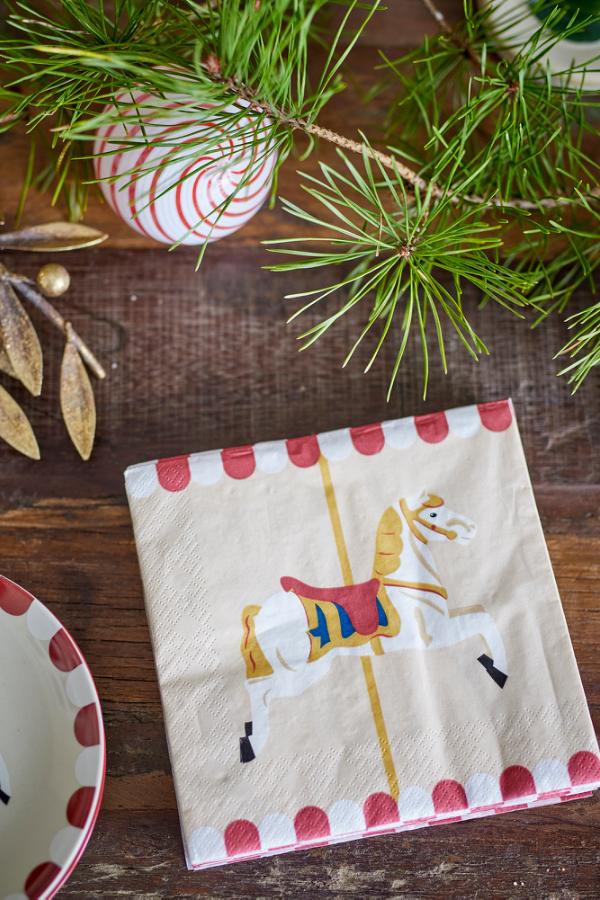Bloomingville Merry-go-round Napkin, Multi, FSC®Mix, Paper