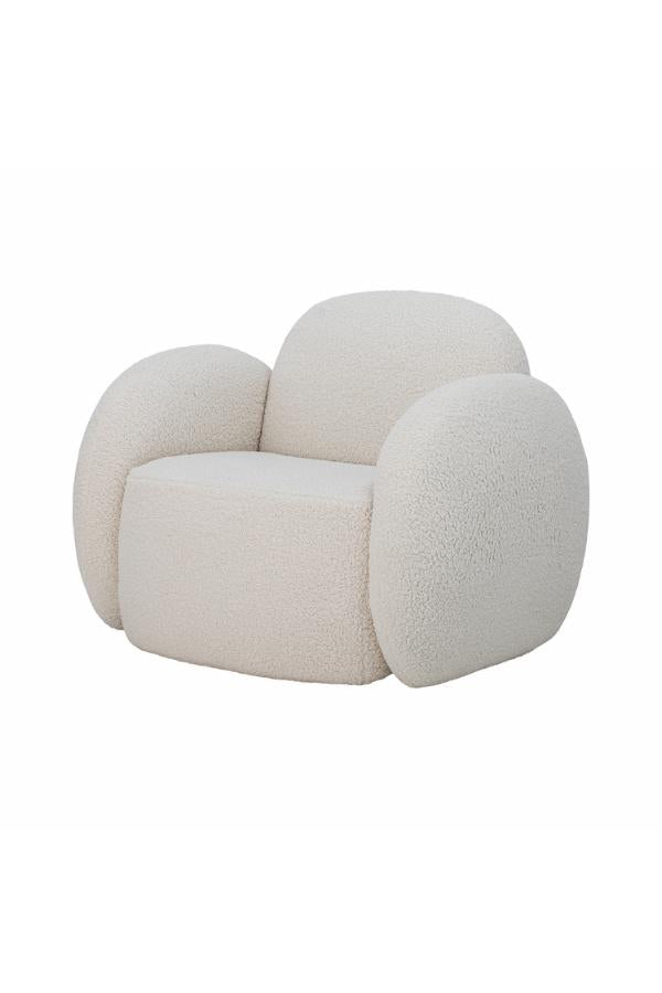 Bloomingville Zanno Lounge Chair, White, FSC®Mix, Pine