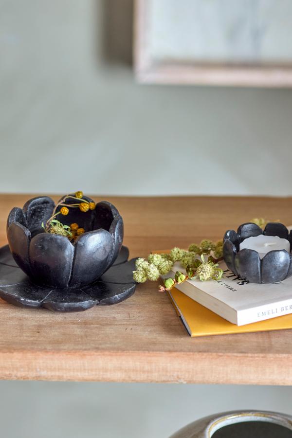 Creative Collection Reiko Votive, Black, Marble
