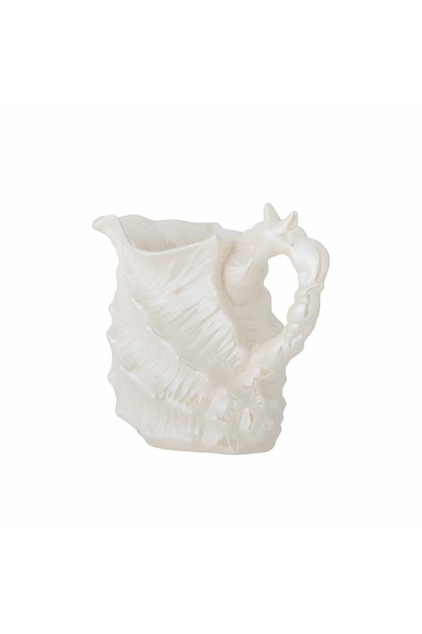 Bloomingville Shellie Jug, White, Stoneware