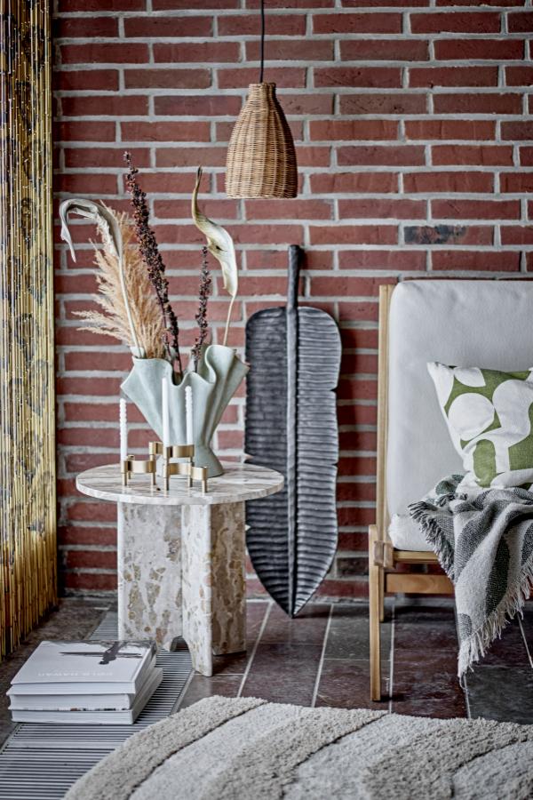 Bloomingville Jasmia Side Table, Brown, Marble