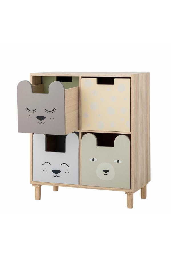 Bloomingville Mini Calle Bookcase w/Drawers, Multi, Paulownia
