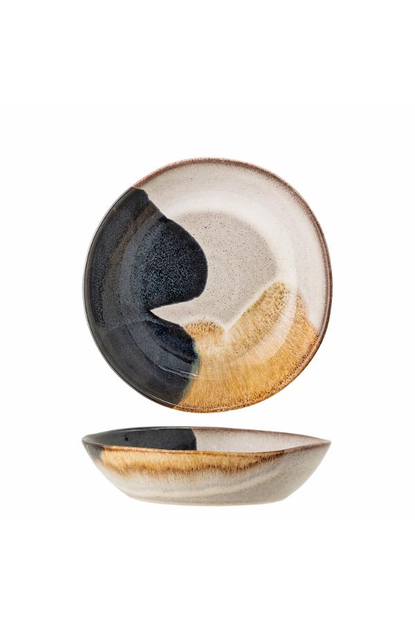 Bloomingville Jules Plate Deep, Blue, Stoneware