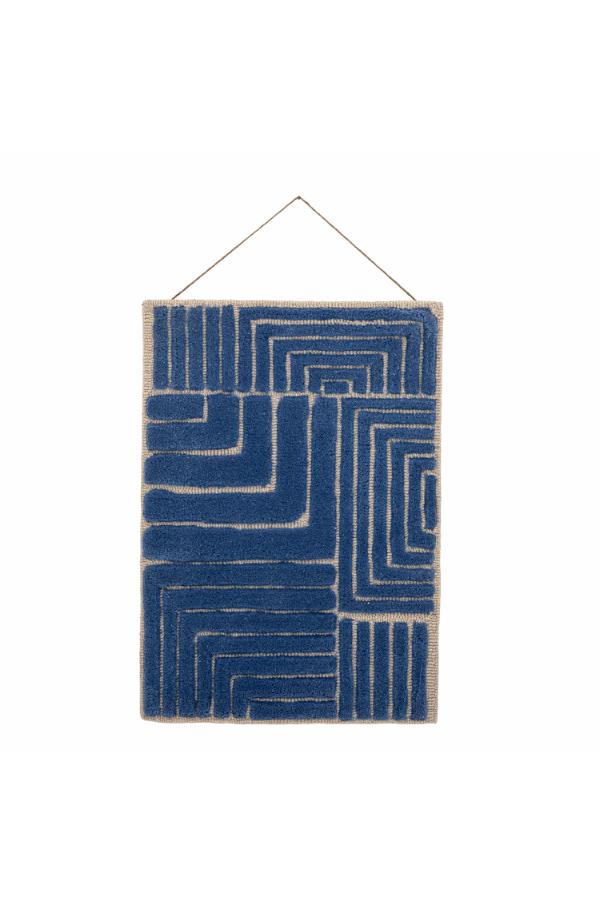 Bloomingville Velva Wall Decor, Blue, Wool OEKO-TEX®