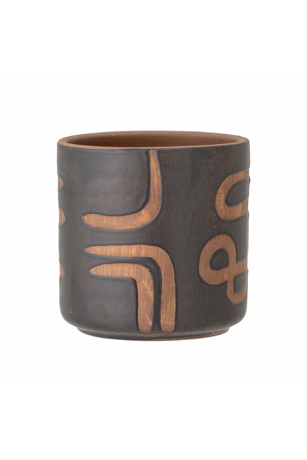 Bloomingville Abas Deco Flowerpot, Brown, Terracotta