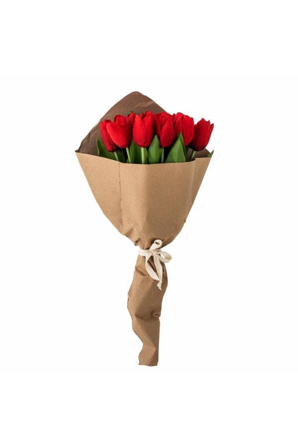 Bloomingville Tulip Bouquet, Red, Artificial Flowers