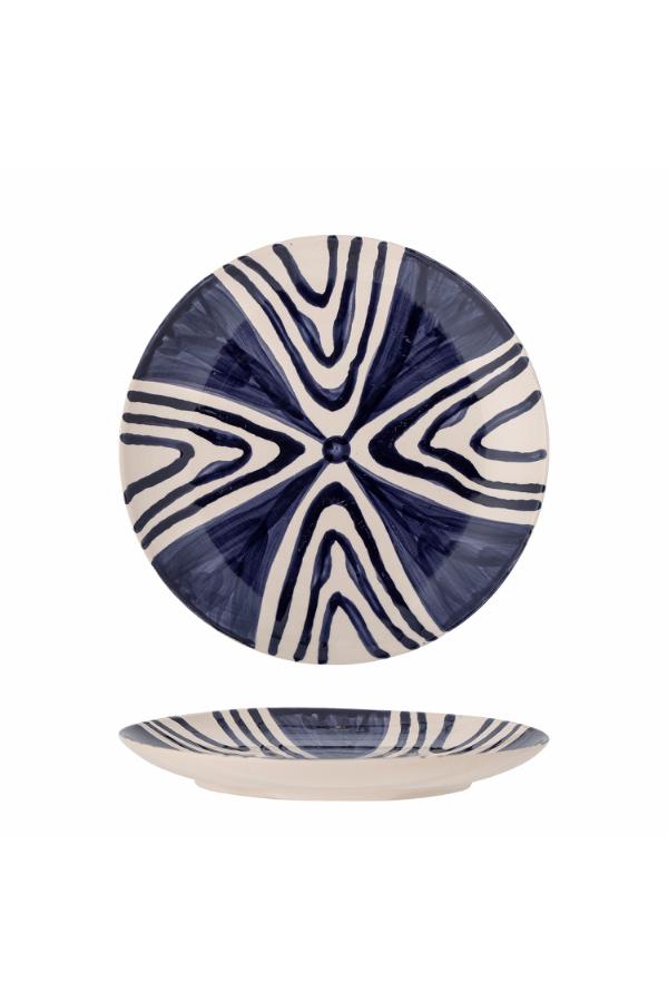 Bloomingville Shama Plate, Blue, Stoneware