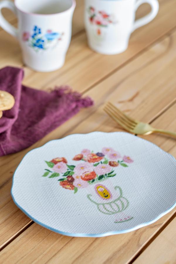Bloomingville Dorothy Plate, Multi, Stoneware