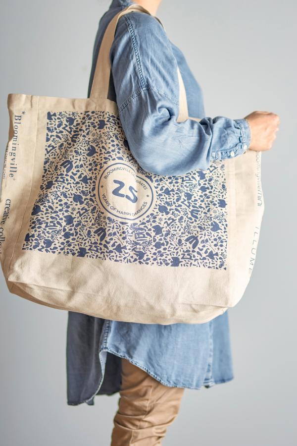 Bloomingville Anniversary Shopping Bag, Multi, Cotton OEKO-TEX®