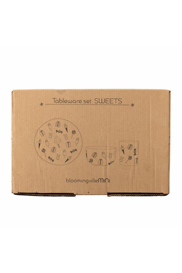 Bloomingville Mini Sweets Tableware Set, Multi, Stoneware