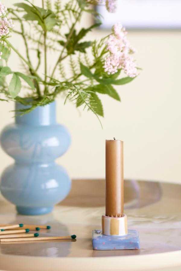 Bloomingville Tacana Candle Holder, Multi, Stoneware
