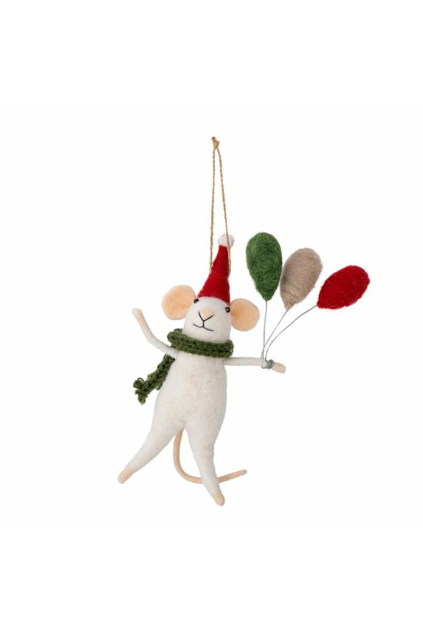 Bloomingville Peo Ornament, White, Wool