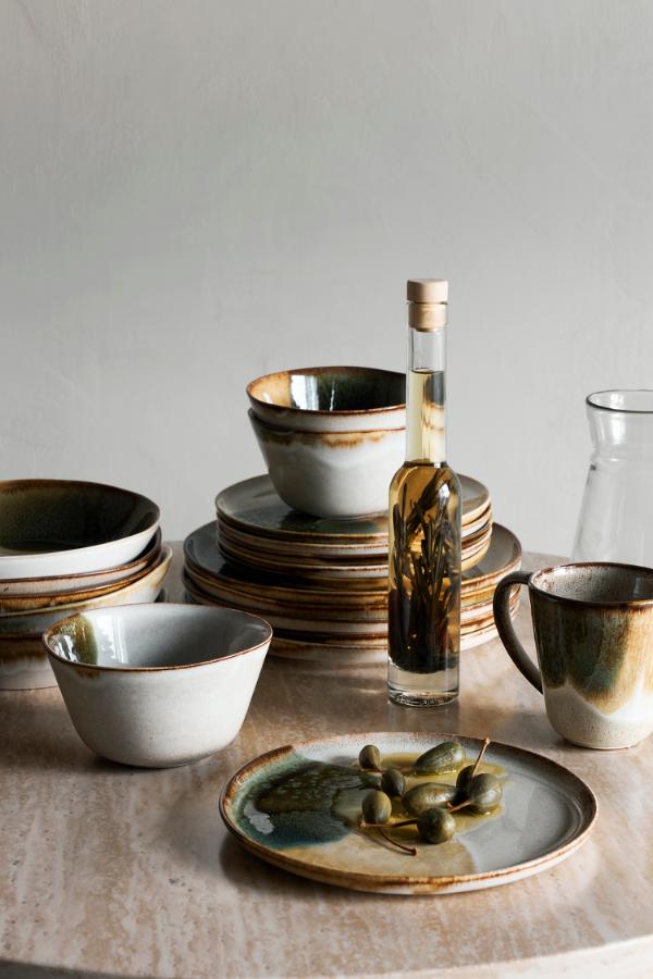Bloomingville Jules Plate, Green, Stoneware