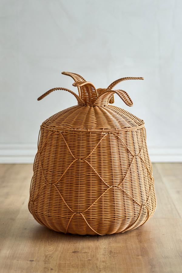 Bloomingville Anann Basket w/Lid, Nature, Polyrattan