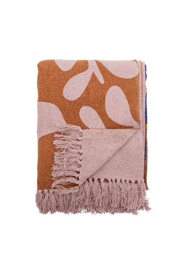 Bloomingville Atle Throw, Brown, Recycled Cotton