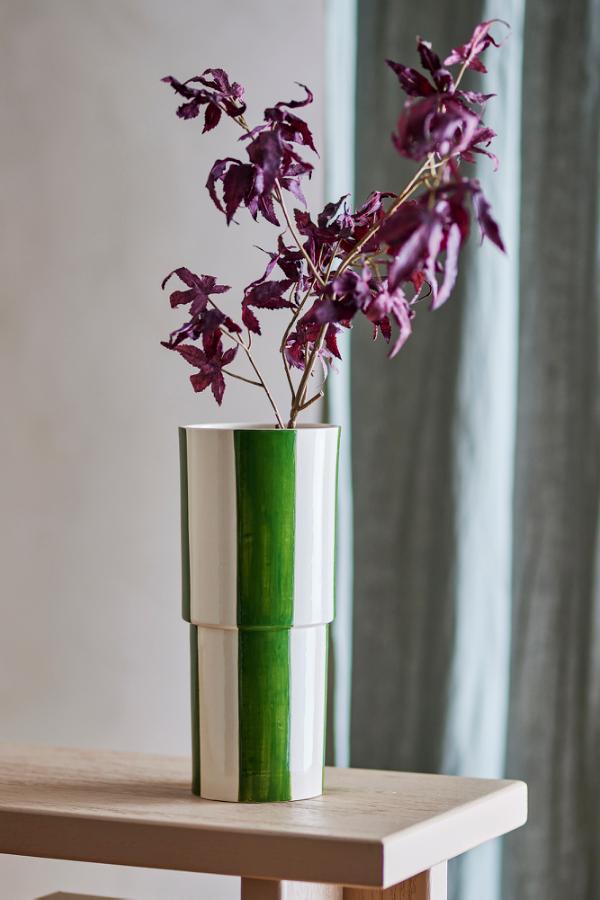 Bloomingville Floki Vase, Green, Stoneware
