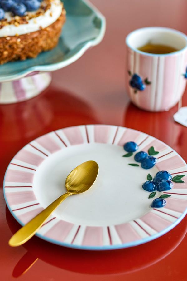 Bloomingville Carry Plate, Rose, Stoneware