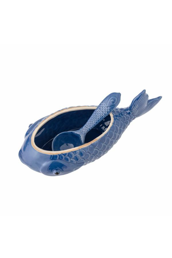 Creative Collection Hiro Jar w/Lid & Spoon, Blue, Stoneware