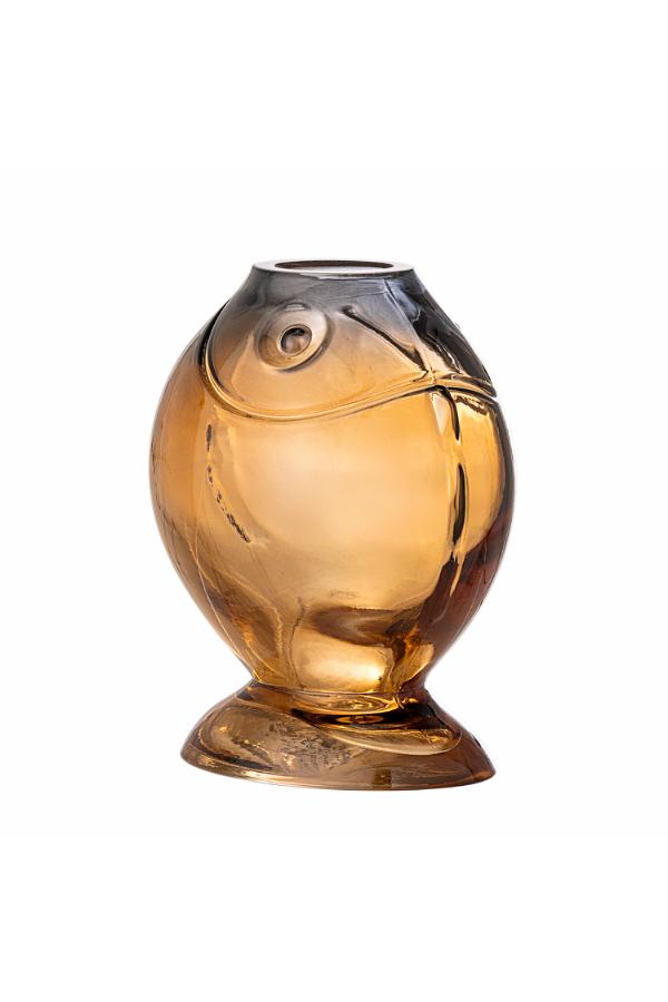 Creative Collection Varga Vase, Yellow, Glass