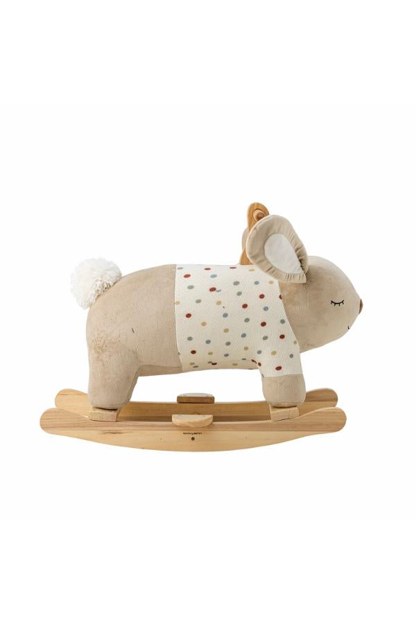 Bloomingville Mini Villja Rocking Toy, Rabbit, Multi, Polyester