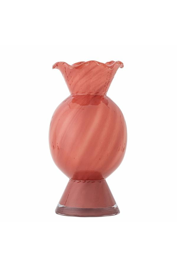 Bloomingville Rajan Vase, Rose, Glass
