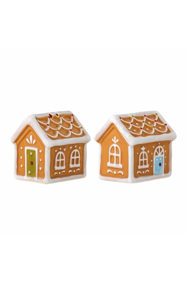 Bloomingville Ginnie Salt & Pepper Shaker Set, Brown, Ceramic