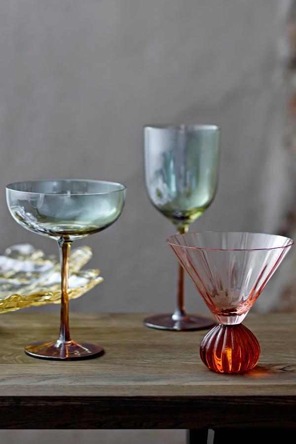 Bloomingville Taurin Champagne Glass, Rose, Glass