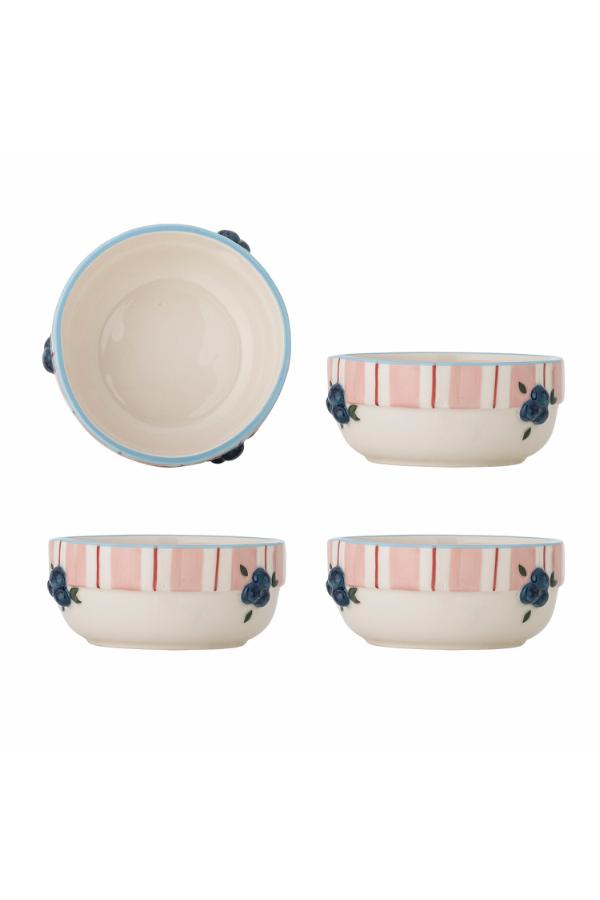 Bloomingville Carry Bowl, Rose, Stoneware