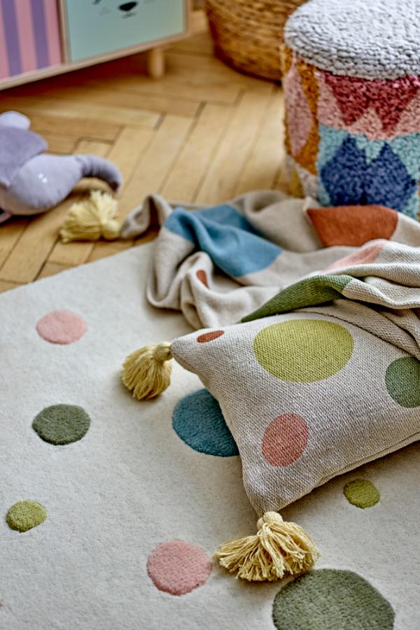 Bloomingville Mini Clennie Throw, Nature, Recycled Cotton