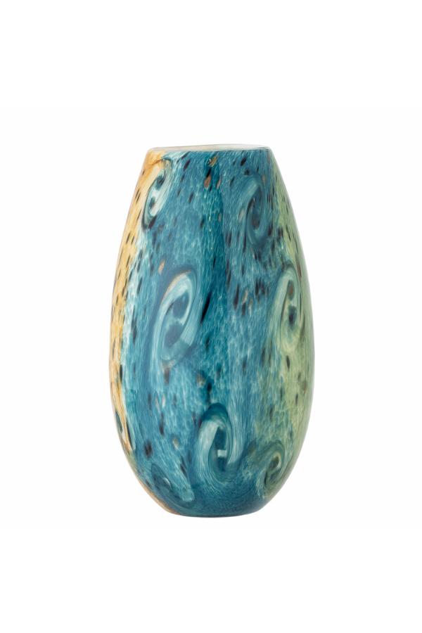 Creative Collection Kalian Vase, Blue, Glass