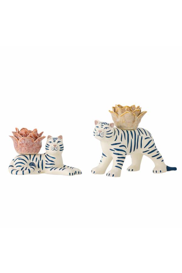 Bloomingville Rory Candle Holder, Multi, Stoneware