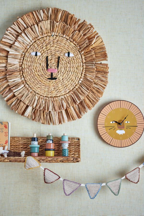 Bloomingville Mini Harrison Wall Clock, Brown, MDF