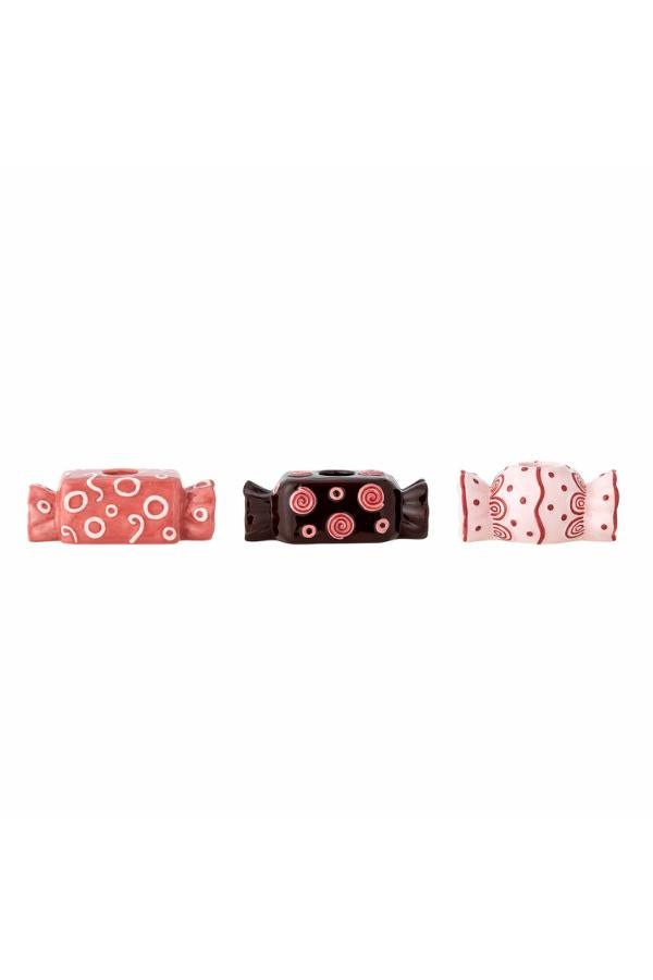 Bloomingville Maiano Candle Holder, Rose, Ceramic