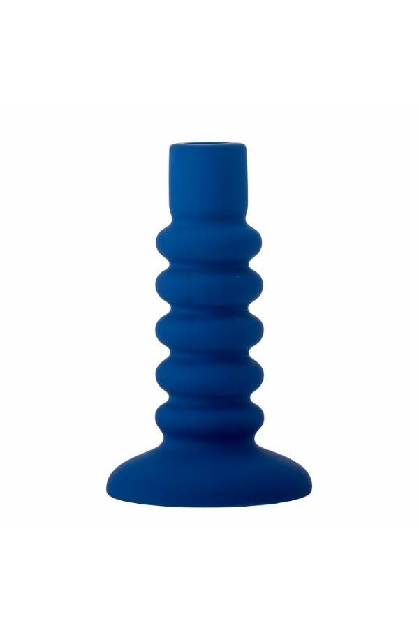 Bloomingville Thorne Candle Holder, Blue, Stoneware