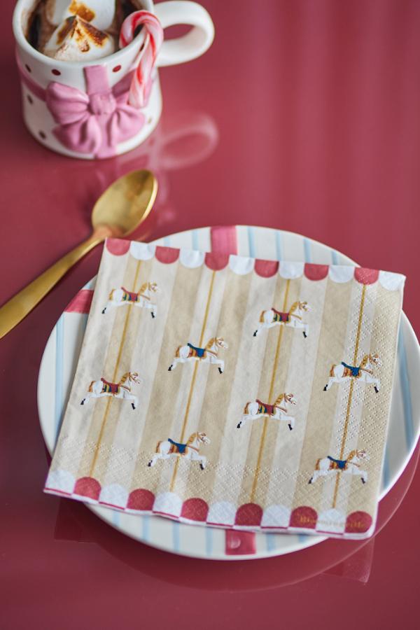Bloomingville Merry-go-round Napkin, Multi, FSC®Mix, Paper