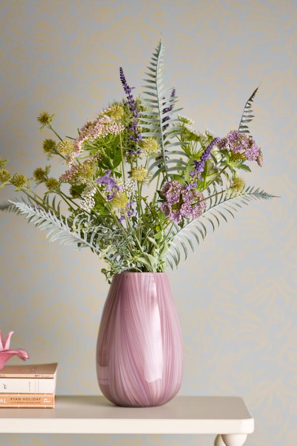 Bloomingville Ennis Vase, Rose, Glass